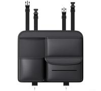 Organizer per sedile posteriore auto con materiale in pelle, borsa impermeabile da appendere e scomparto dedicato per fazzoletti per viaggi organizzati