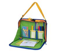 Organizer per sedile posteriore per bambini, per contenere pastelli, marcatori per iPad, Kindle o altri tablet. Ideale per viaggi su strada e viaggi, utilizzato come piano di scrittura o come accesso all'elettronica per bambini dai 3 anni in su.
