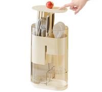 Organizer per silver | Cesto portaoggetti con scomparto separato | Supporto per lavorazione argento | Vassoio di scarico del contenitore per bastoncini per l'appartamento della cucina di controcasa