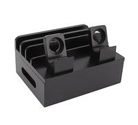 Organizer per stazione di ricarica Bamboos, dispositivi multipli con rack per stazione di ricarica a 5 porte per smartphone, tablet, laptop, orologi con decoder per cavi (Nera)