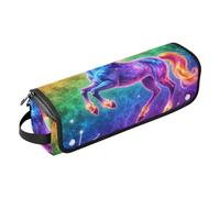 Organizer per strumenti per capelli 2 in 1 con tappetino resistente al calore unicorni arcobaleno galassia strumenti di riscaldamento borsa da viaggio organizer per ferro arricciacapelli caldo ferri
