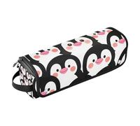 Organizer per strumenti per capelli 2 in 1 e tappetino resistente al calore con cerniera borsa per piastra per capelli da viaggio per Straigheners Curling Iron Dryer Cartoon Penguin organizzatore