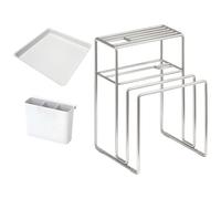 Organizer per tagliere, struttura in acciaio , compatto, supporto multiuso, durevole, per teglie da forno, formine da cucina, piano di lavoro, per cucina