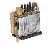 Organizer per taglieri | Supporto per taglieri con scolapiatti rimovibile,porta utensili da cucina | per case studenteschi hotel ristoranti appartamenti affitti