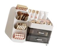 Organizer per trucchi con cassetti per vanità, spaziosa vetrina per cosmetici, soluzione perfetta per la tua custodia da viaggio essenziale, Bianco, Bellezza di massa