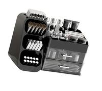 Organizer per trucchi con cassetti per vanità, spaziosa vetrina per cosmetici, soluzione perfetta per la tua custodia da viaggio essenziale, Nero, Bellezza di massa
