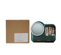Organizer per trucchi cosmetici, con illuminato, portatile, per trucchi e camera da letto, verde, colore puro