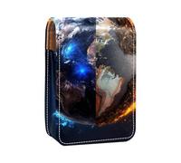 Organizer per trucco,custodia per rossetto per trucco per mini borsa da viaggio esterna,3D Yin Yang Pettegolezzo Luna Terra
