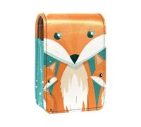 Organizer per trucco,custodia per rossetto per trucco per mini borsa da viaggio esterna,animale carino famiglia volpe