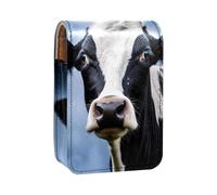 Organizer per trucco,custodia per rossetto per trucco per mini borsa da viaggio esterna,Animale Mucca Allevamento Di Bovini Nero Bianco