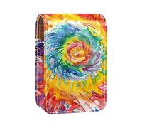 Organizer per trucco,custodia per rossetto per trucco per mini borsa da viaggio esterna,arcobaleno di turbinio colorato legato
