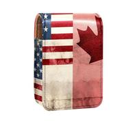Organizer per trucco,custodia per rossetto per trucco per mini borsa da viaggio esterna,Bandiera America Canada retrò