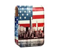 Organizer per trucco,custodia per rossetto per trucco per mini borsa da viaggio esterna,Bandiera di New York Stati Uniti d'America
