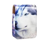 Organizer per trucco,custodia per rossetto per trucco per mini borsa da viaggio esterna,cane animale lupo