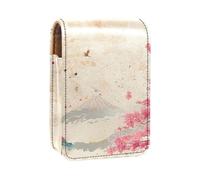 Organizer per trucco,custodia per rossetto per trucco per mini borsa da viaggio esterna,Colore giapponese Monte Fuji Cherry Blossoms