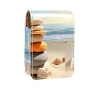 Organizer per trucco,custodia per rossetto per trucco per mini borsa da viaggio esterna,conchiglie di sabbia pietre
