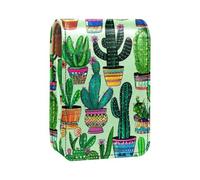 Organizer per trucco,custodia per rossetto per trucco per mini borsa da viaggio esterna,doodle colorato fiori cactus