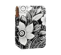 Organizer per trucco,custodia per rossetto per trucco per mini borsa da viaggio esterna,floreale margherita nera