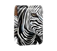 Organizer per trucco,custodia per rossetto per trucco per mini borsa da viaggio esterna,Illustrazione di arte di struttura della zebra animale