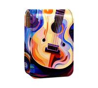 Organizer per trucco,custodia per rossetto per trucco per mini borsa da viaggio esterna,la musica di arte astratta nota la chitarra