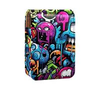 Organizer per trucco,custodia per rossetto per trucco per mini borsa da viaggio esterna,Modello colorato mostro di arte dei graffiti