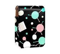 Organizer per trucco,custodia per rossetto per trucco per mini borsa da viaggio esterna,Motivo a punti onda bianco nero