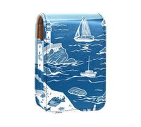 Organizer per trucco,custodia per rossetto per trucco per mini borsa da viaggio esterna,nave faro modello mare