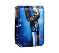 Organizer per trucco,custodia per rossetto per trucco per mini borsa da viaggio esterna,Nota musicale modello Galaxy blu