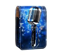 Organizer per trucco,custodia per rossetto per trucco per mini borsa da viaggio esterna,Nota musicale modello Galaxy blu