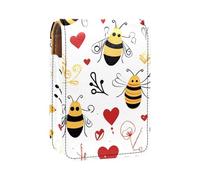 Organizer per trucco,custodia per rossetto per trucco per mini borsa da viaggio esterna,Simpatica stampa di api da miele