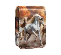 Organizer per trucco,custodia per rossetto per trucco per mini borsa da viaggio esterna,steppa del deserto del cavallo da corsa