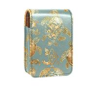 Organizer per trucco,custodia per rossetto per trucco per mini borsa da viaggio esterna,Stile etnico Tartaruga di mare dorata
