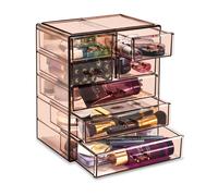 Organizer per trucco in acrilico Sorbus - Custodia per organizzare e conservare cosmetici, trucchi e gioielli - Grande organizer per trucco trasp