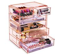 Organizer per trucco in acrilico Sorbus - Custodia per organizzare e conservare cosmetici, trucchi e gioielli - Grande organizer per trucco trasp