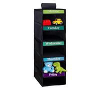 Organizer per vestiti per bambini, 5 ripiani, organizer per armadio dal lunedì al venerdì, organizer per la camera dei bambini, per casa, guardaroba, porta, scuola, aula dormitorio, bambini e