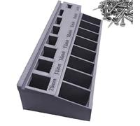 Organizer per viti | Valigetta per viti e dadi, contenitore di precisione portatile per meccanici, elettronica, officina, hardware garage