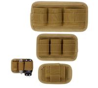 Organizer per zaino da 3 pezzi con inserto per custodia da caccia Pannello modulare con gancio e anello con tasche elastiche per attrezzatura EDC, riviste, strumenti, organizer per zaino marrone