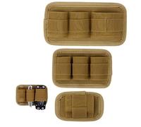 Organizer per zaino, inserto per organizer per zaino da 3 pezzi Custodia da caccia Pannello modulare con gancio e anello con tasche elastiche per attrezzatura EDC, riviste, strumenti, Marrone, Insert