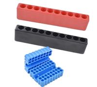 Organizer porta punte per cacciavite per punte da 6,35 mm (/4") - Vassoio portaoggetti in plastica a 32 fori con coperchio e base, accessorio compatto per utensili da lavoro