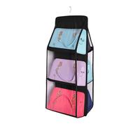 Organizer Portaborse 12 borse con gancio da armadio o porta Nero