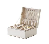 Organizer Portagioie con Maniglie, Vassoio Estraibile e Ganci per Collane