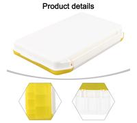 Organizer portaoggetti in plastica con coperchio trasparente per esche con divis
