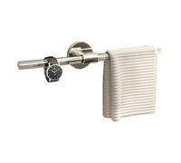 Organizer Portasciugamani in acrilico da parete, moderno portasciugamani di lusso con base rotonda singola, portasciugamani senza foratura for bagno, cucina, balcone per Shampoo(Silver,50cm)