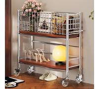 Organizer Portatile Carosello Portascarpe Telaio in Metallo, Organizer Scarpe Ideale per Ingresso o Piccoli Spazi, Leggera e Resistente
