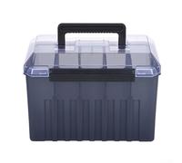 Organizer portatile da pesca con 24 scomparti configurabili e solida maniglia superiore per un trasporto affidabile verso siti di pesca remoti (C)