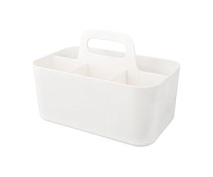 Organizer portatile impilabile con scomparti regolabili per riporre e organizzare in modo efficiente la casa e l'ufficio, facile da pulire e (bianco)