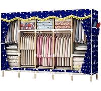 Organizer portatile per armadio con asta per appendere e copertura in tessuto, pieghevole, per camera da letto, 200 x 45 x 170 cm