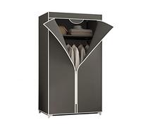 Organizer portatile per armadio, ripiani in tela con asta appendiabiti, rivestimento in tessuto, 150 x 55 x 45 cm, soluzione leggera e salvaspazio per la casa