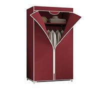 Organizer portatile per armadio, ripiani in tela con asta appendiabiti, rivestimento in tessuto, 150 x 55 x 45 cm, soluzione leggera e salvaspazio per la casa