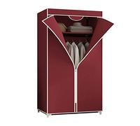 Organizer portatile per armadio, ripiani in tela con asta appendiabiti, rivestimento in tessuto, 150 x 55 x 45 cm, soluzione leggera e salvaspazio per la casa